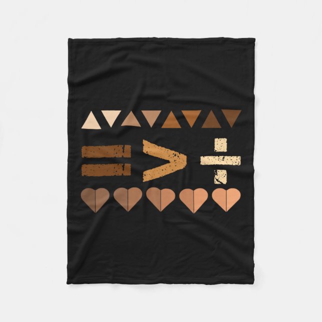 Equality Is Greater Than Division Black History Mo Fleece Blanket (Front)