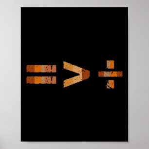 Equality Is Greater Than Division Black History Mo Poster