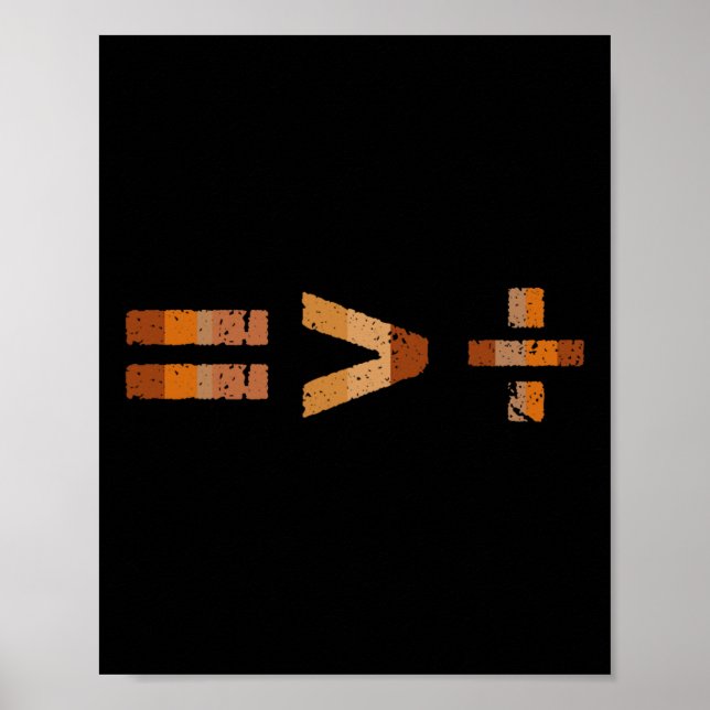 Equality Is Greater Than Division Black History Mo Poster (Front)