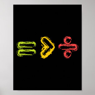 Equality Is Greater Than Division Human Rights Poster