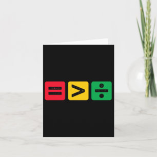 Equality Is Greater Than Division Juneteenth 1865 Card