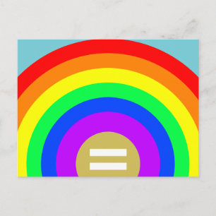 Equality is the Gold Under the Rainbow Postcard