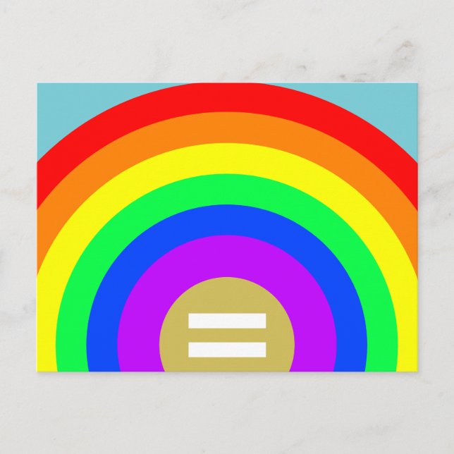 Equality is the Gold Under the Rainbow Postcard (Front)