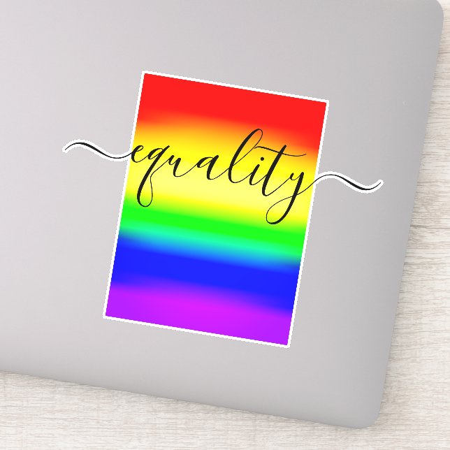 Equality LGBT Rainbow Pride Ombre Gradient  (Detail)