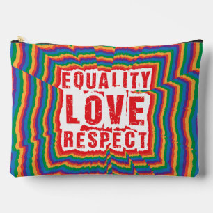 Equality Love and Respect Pride Month Accessory Pouch
