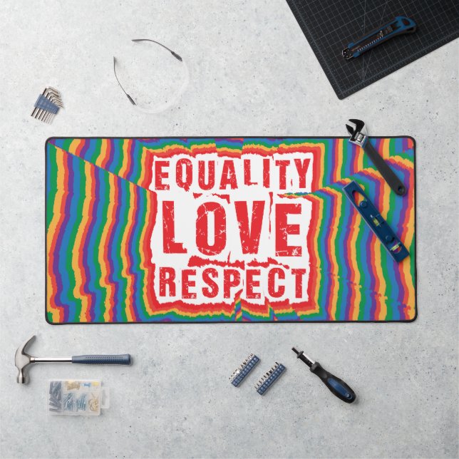 Equality Love and Respect Pride Month Desk Mat (Workstation)