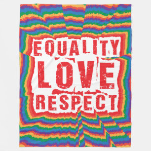Equality Love and Respect Pride Month Fleece Blanket