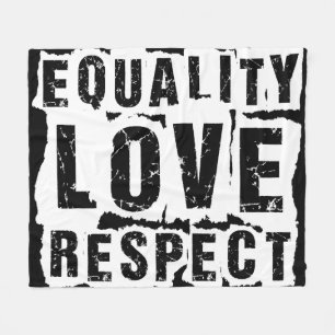 Equality Love and Respect Pride Month Fleece Blanket