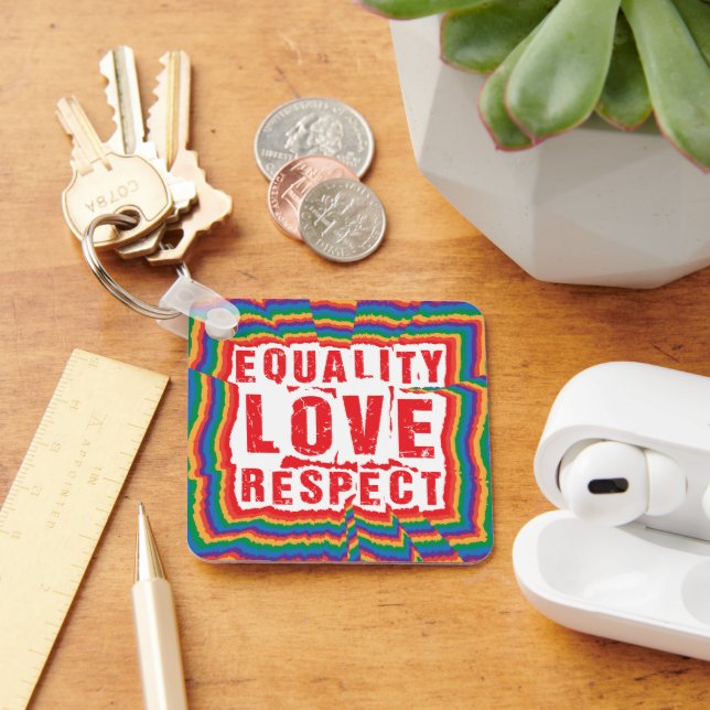 Equality Love and Respect Pride Month Key Ring (Desk)