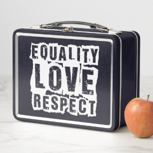 Equality Love and Respect Pride Month Metal Lunch Box
