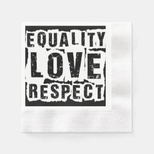 Equality Love and Respect Pride Month Napkin