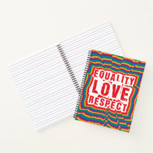Equality Love and Respect Pride Month Notebook