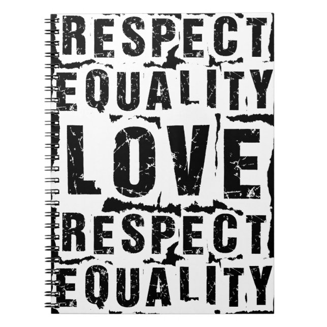 Equality Love and Respect Pride Month Notebook (Front)