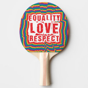 Equality Love and Respect Pride Month Ping Pong Paddle