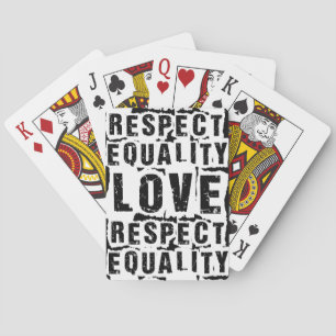 Equality Love and Respect Pride Month Playing Cards