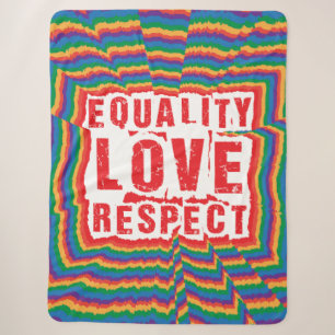 Equality Love and Respect Pride Month Sherpa Blanket