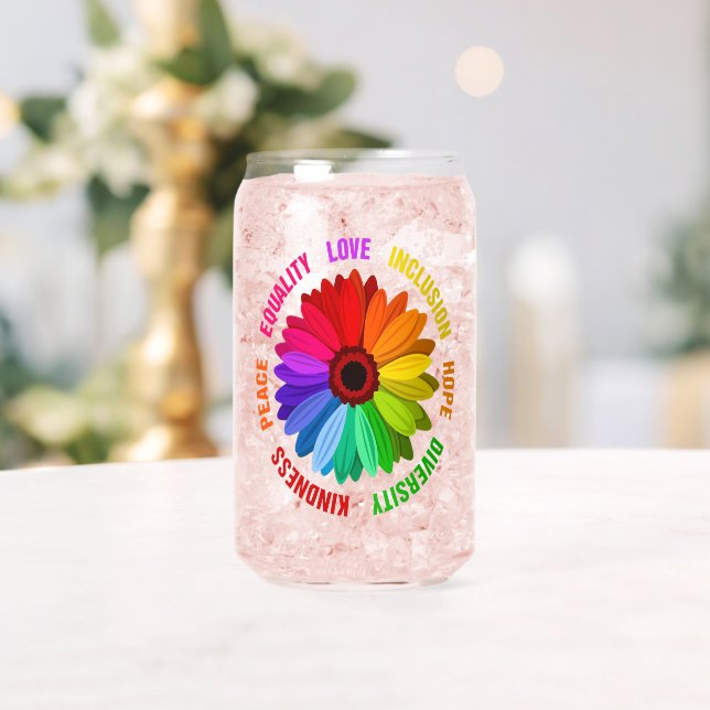 Equality Love Inclusion Hope Diversity Kindness Can Glass (Insitu (Wedding))