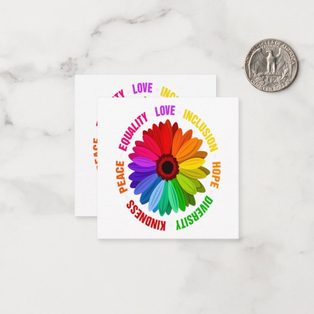 Equality Love Inclusion Hope Diversity Kindness Card (Front/Back In Situ)