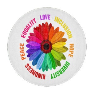 Equality Love Inclusion Hope Diversity Kindness Cutting Board