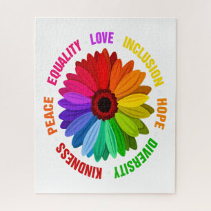 Equality Love Inclusion Hope Diversity Kindness Jigsaw Puzzle