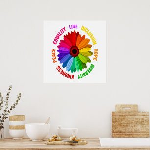 Equality Love Inclusion Hope Diversity Kindness Poster
