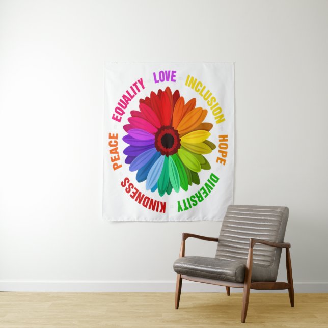 Equality Love Inclusion Hope Diversity Kindness Tapestry (In Situ)