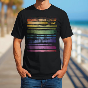 Equality Love Rainbow Brush Strokes LGBTQ ID656 T-Shirt