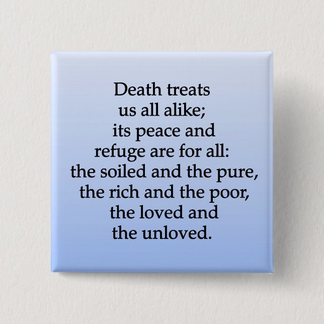 Equality of Death 15 Cm Square Badge (Front)