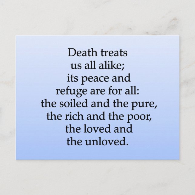 Equality of Death Postcard (Front)