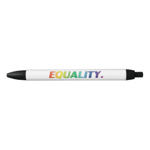 "equality" pride lgbtq rainbow colours - black ink pen