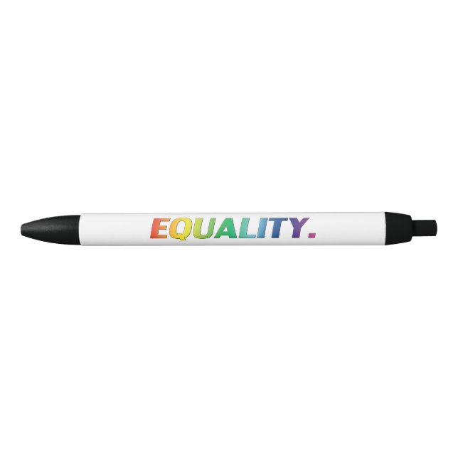 "equality" pride lgbtq rainbow colours - black ink pen (Front)