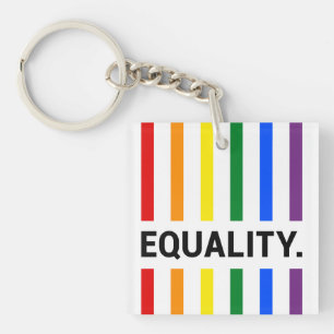 Equality Pride Rainbow Acrylic Key Ring