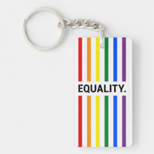 Equality Pride Rainbow Acrylic  Key Ring
