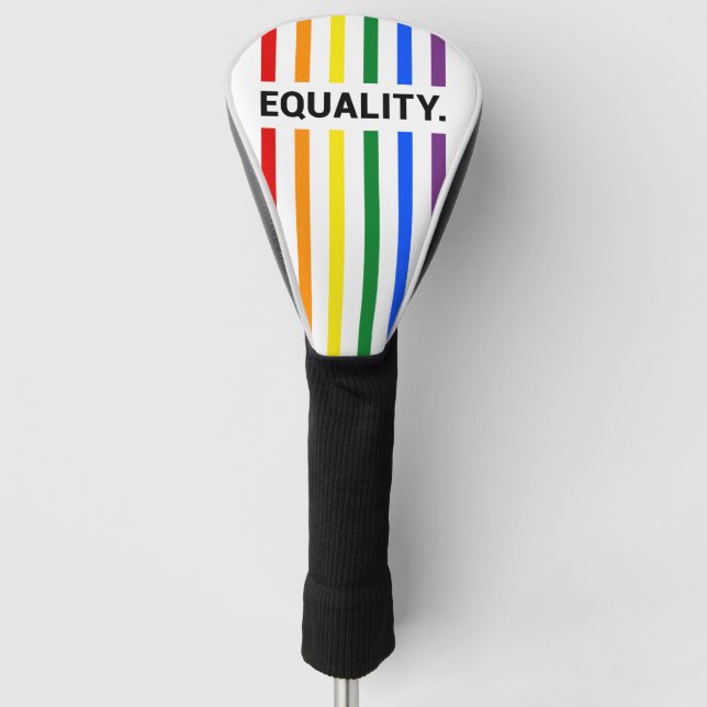 Equality Pride Rainbow Golf Head Cover (Front)