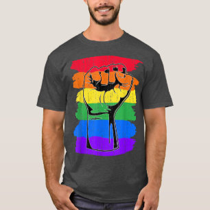 Equality Queer Pride Month LGBT Pride Fist Rainbow T-Shirt