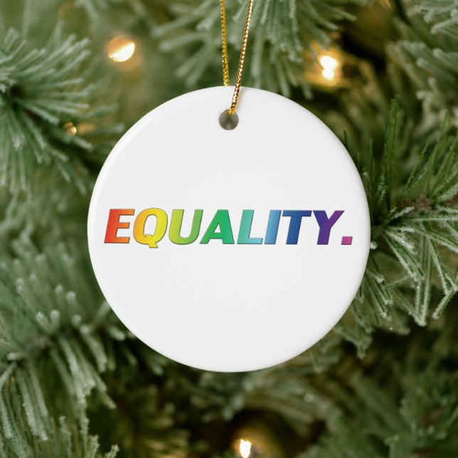 Equality rainbow colours gay queer pride lgbtq lgb ceramic tree decoration (Tree)