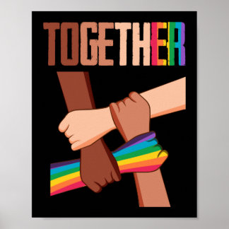 Equality Social Justice Human Rights Together Poster