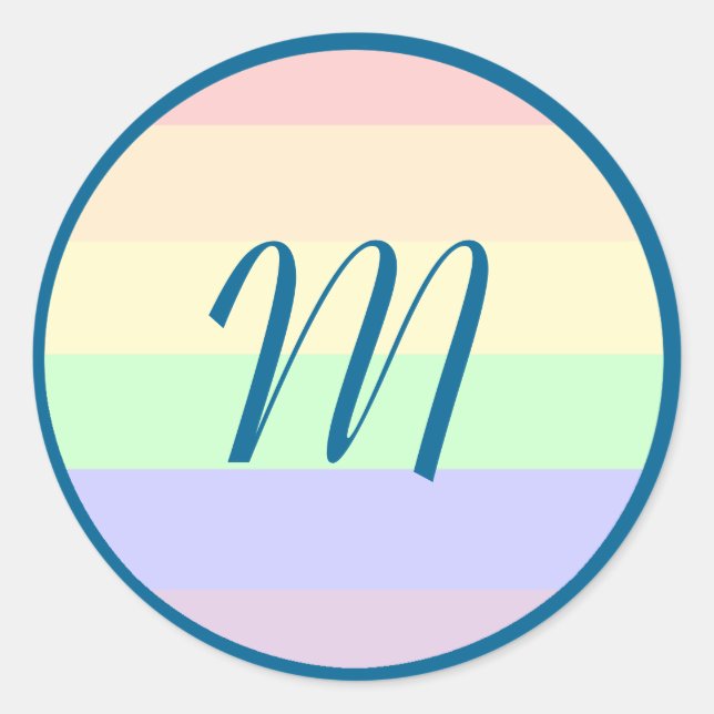 Equality Sticker/Seal with Initial Classic Round Sticker (Front)