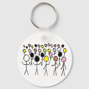 Equality Stickmen Key Ring