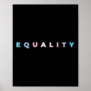Equality Subtle Trans Pride Flag Transgender Right Poster