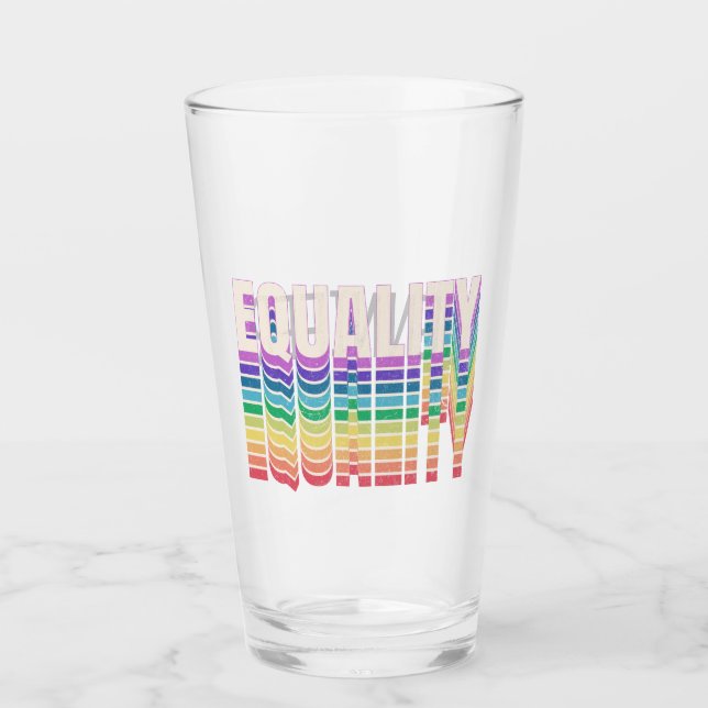 Equality text design glass (Front)