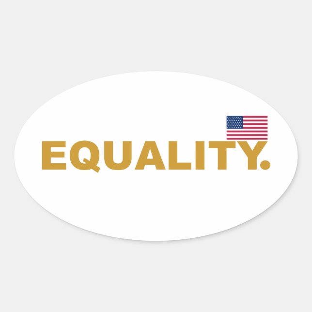 Equality USA Collection 2  Oval Sticker (Front)