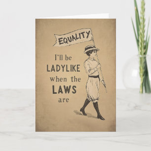 Equality Vintage Poster   Suffragette Feminism Card