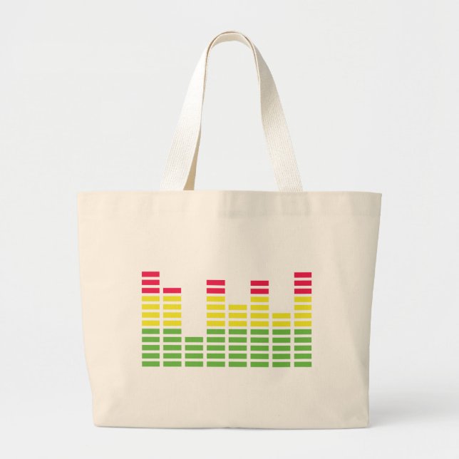 Equalizer Audio Sound Large Tote Bag (Front)