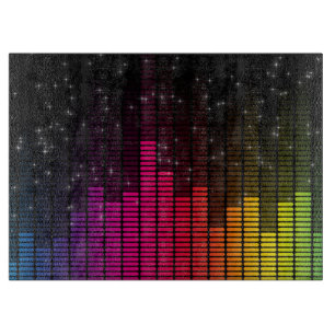 Equalizer Disco Lights Music Volume Cutting Board