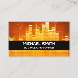 Equalizer Light Background Business Card