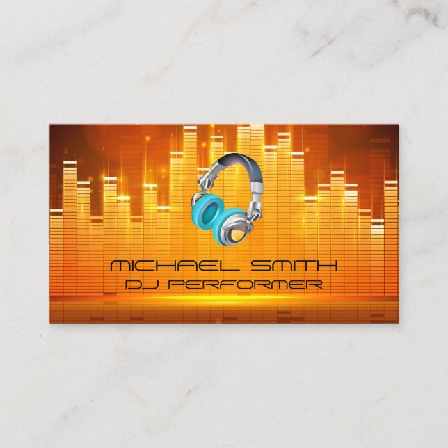 Equalizer Light Background Business Card (Front)