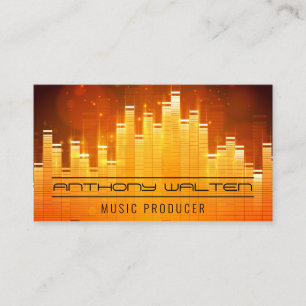 Equalizer Light Background Business Card
