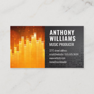 Equalizer Light Background Business Card