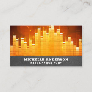 Equalizer Light Background   Leather Background Business Card